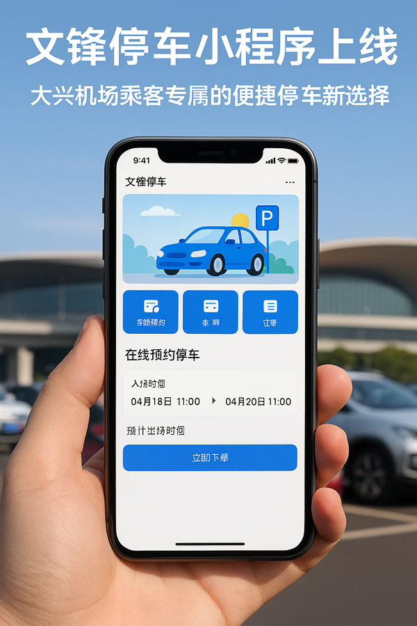 文鋒停車小程序上線：大興機(jī)場乘客專屬的便捷停車新選擇
